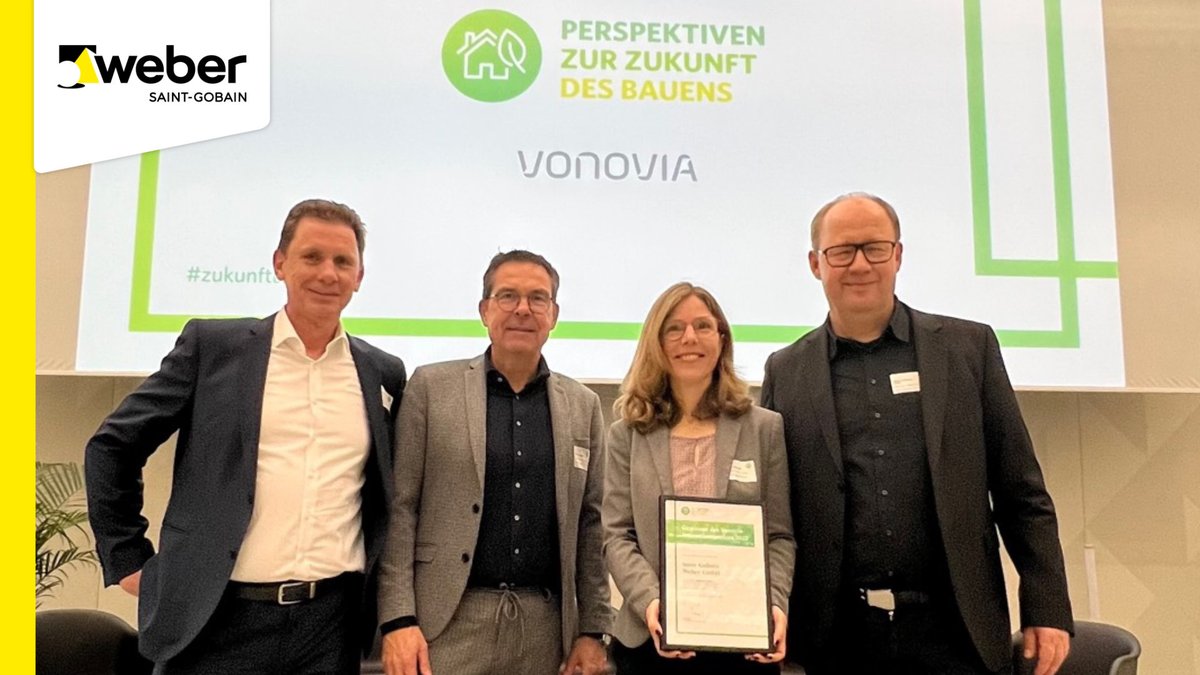 SG_Weber_DE's tweet photo. weber.therm circle gewinnt Vonovia Innovationspreis

Neben dem Zero Waste WDVS weber.therm circle wurden das Massivholz-Bausystem @triqbriq_ag und die Strohbauplatten von @iStraw ausgezeichnet. 

#sgweber #wecare #innovationspreis #vonovia #recycling #WDVS https://t.co/1W5GWWAPAZ