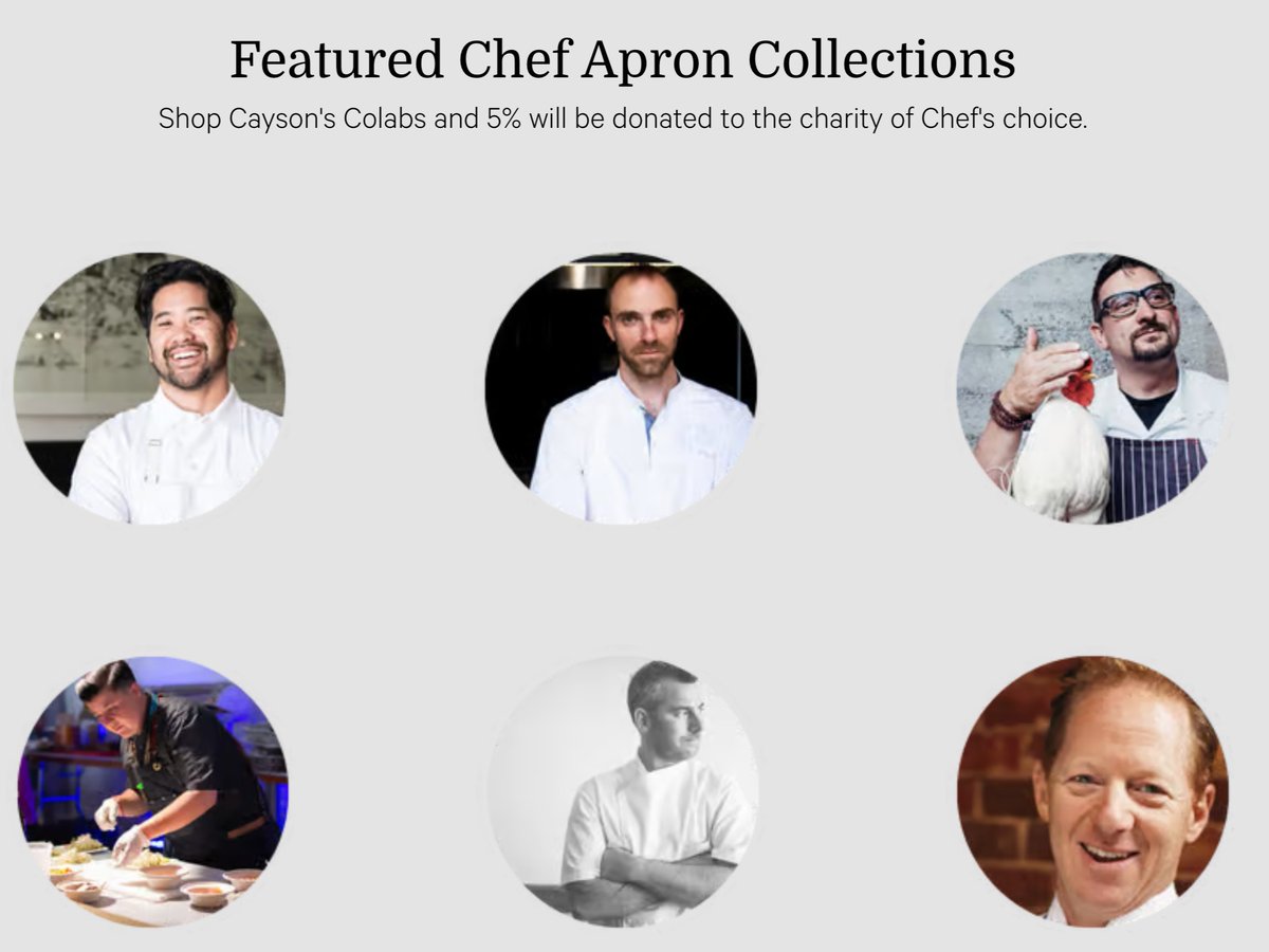 Today is the last day to take advantage of our BIGGEST sale of the year - 20% off! When you shop our chef collaborations, 5% of proceeds will be donated to a charity of the Chef's choice. Swipe through to check out our different collections. #GivingTuesday caysondesigns.com