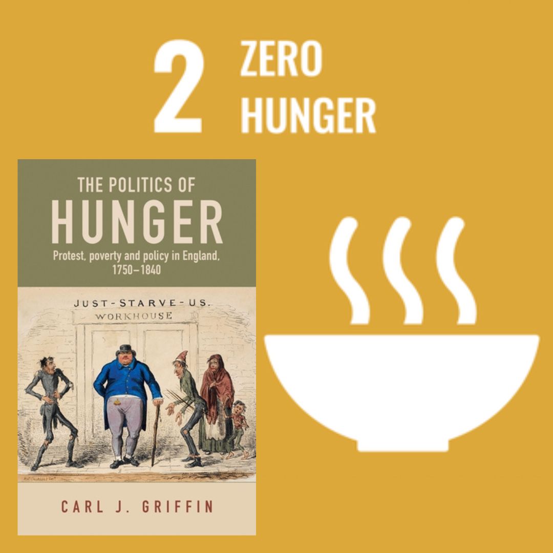 It's the second #17Booksfor17SDGs and it's the @UN's #ZeroHunger.
It's Carl J Griffin's 'The Politics of Hunger' from @ManchesterUP.
Malnutrition was rife throughout Britain and starvation in Ireland. Griffin examines this and how hunger was used as a tool to govern.
#CitiesofLit