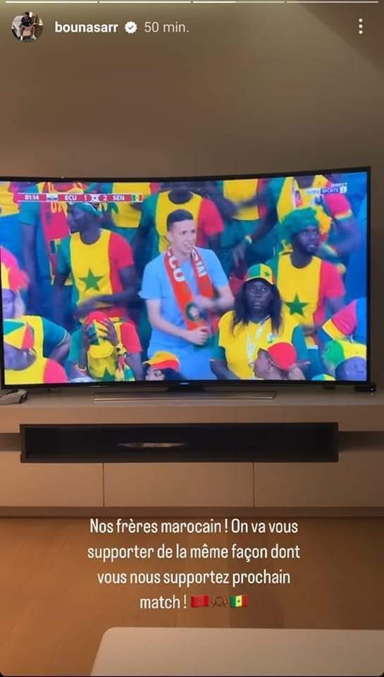 TFT_Morocco's tweet photo. Le message magnifique de Bouna Sarr sur le Maroc 🇲🇦🇸🇳❤️ https://t.co/r70AWz5iCc