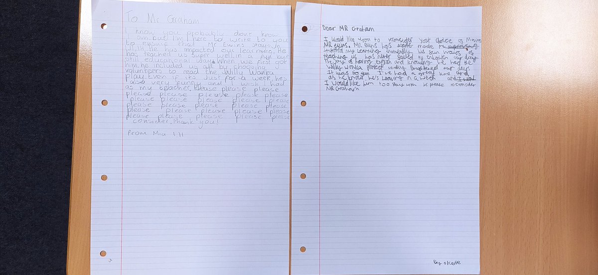 NotFunnySir's tweet photo. For the first time in my life I have been the target of a coordinated letter writing campaign, after some of 1H took umbrage with our student teacher being rotated to experience other classes! @stmungosacademy @MrsLD_Stewart UNCRC Article 12 takes you some funny places... https://t.co/Y5HBjddTiI