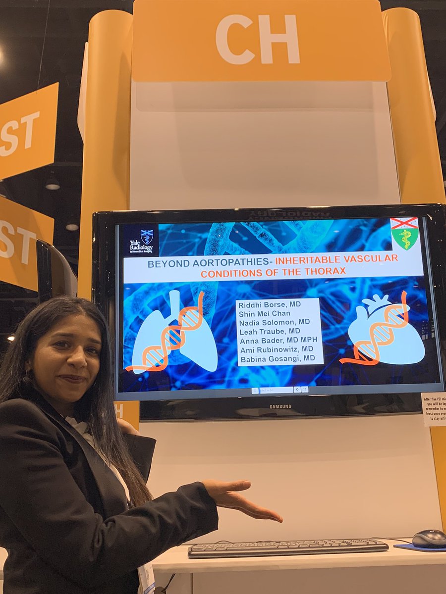 borses_anatomy's tweet photo. Also check out our projects on “ Inheritable vascular conditions of the thorax “ &amp;“ Pulmonary Venous anomalies”  in the chest section 👇 Super grateful to my mentor Babina Gosangi, MD ft.our all star female panel @tinydoctornadia @shinmeichan @DixeIrene 
@YaleRadRes 
#RSNA2022 https://t.co/aQYGjcZAdj
