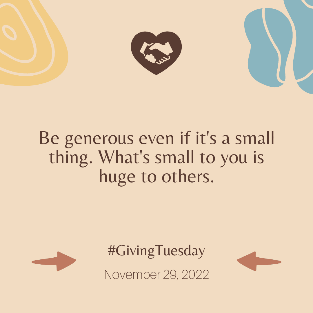 Giving Tuesday is today! Consider a donation to a cause close to your heart - perhaps the local food pantry or Boys &amp; Girls Club! #GivingTuesday