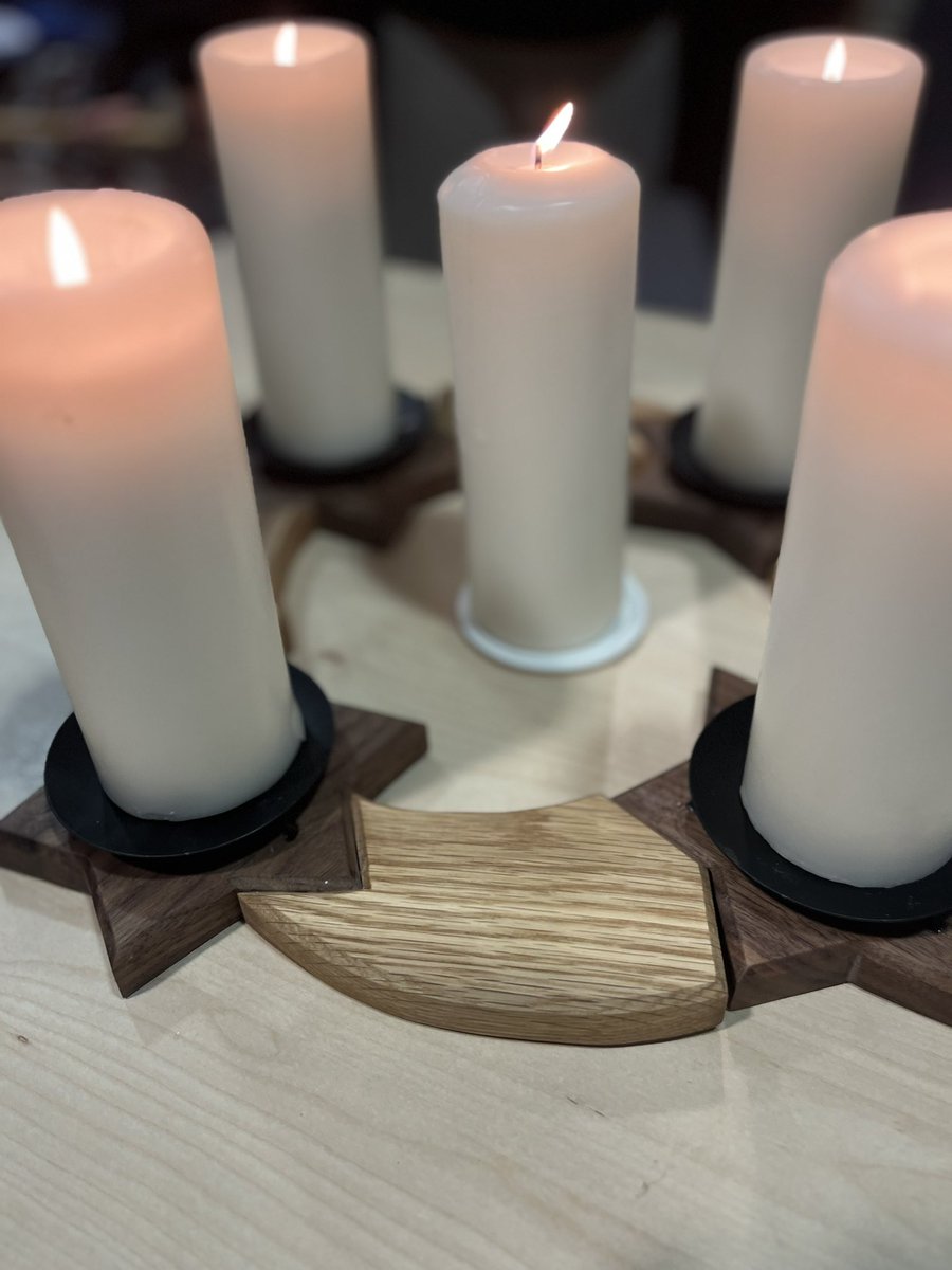 jonswales77's tweet image. Several of the @LighthouseStGs family go to the Horsforth Shed each week to work creatively on woodwork projects.

2 weeks ago I asked if they could make something to hold our advent candles.

Here is the result! Well done! Great work! @LeedsCofE