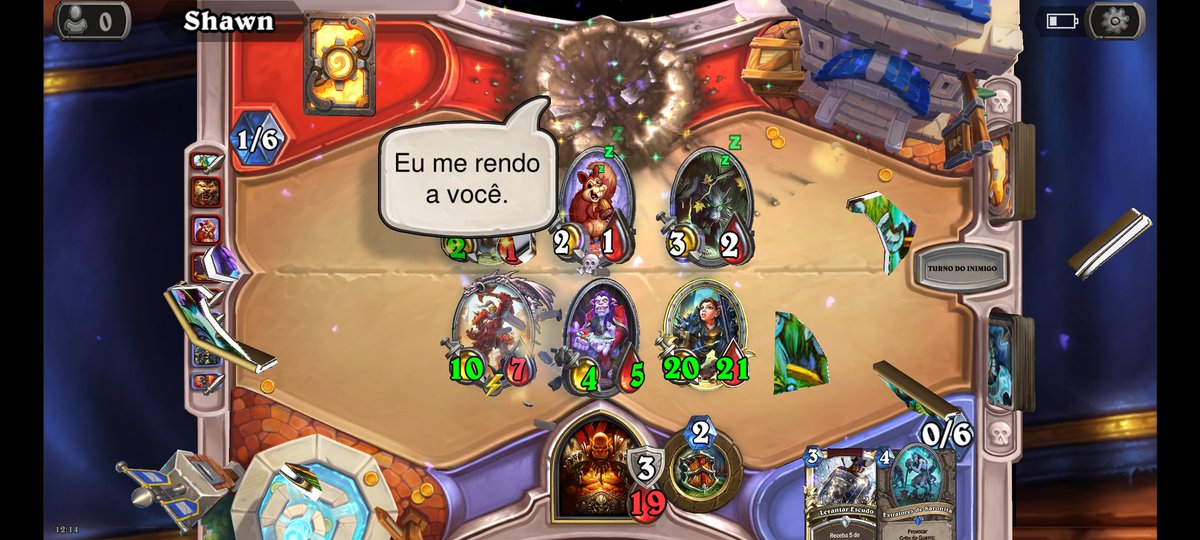 Quando sua mão vem perfeita no Hearthstone é tão bom 😭😭