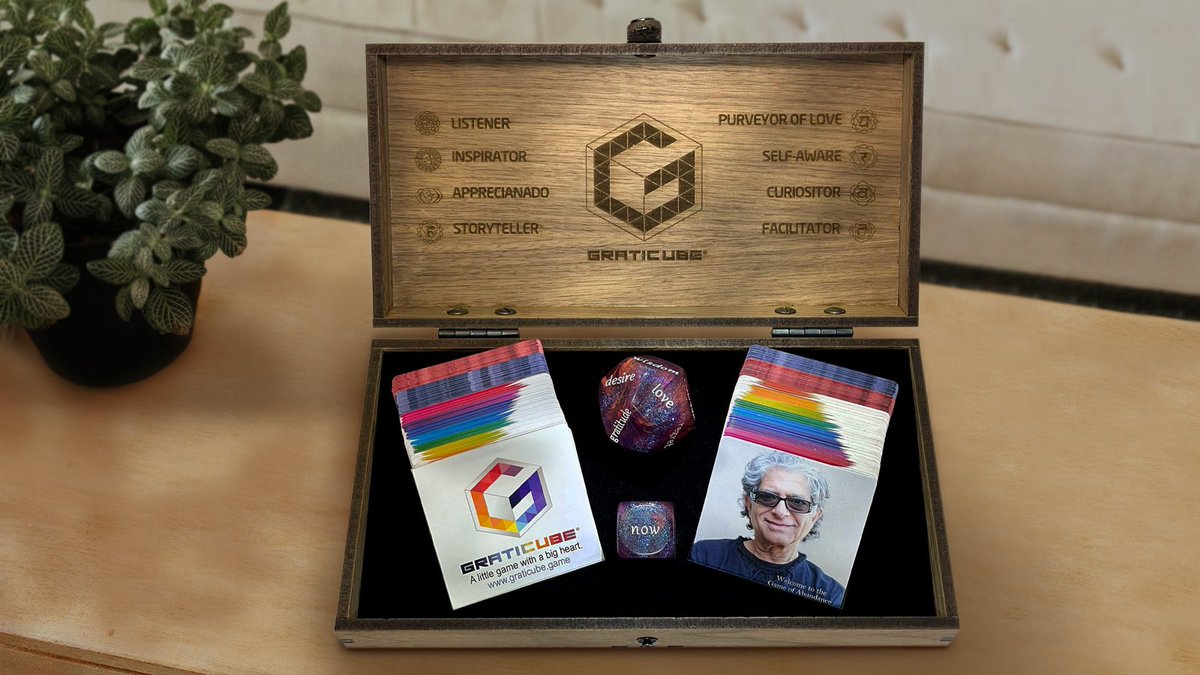 DeepakChopra's tweet photo. This #GivingTuesday give yourself &amp; those you love the gift of joy &amp; a playful heart. My team &amp; I have been creating a new game series of GRATITUDE &amp; ABUNDANCE. For a sneak peek, #Playitforward https://t.co/PhjJIaWXCN 

Imagine creative intelligence at play for 100% for Humanity. https://t.co/aoMmAj3QOd
