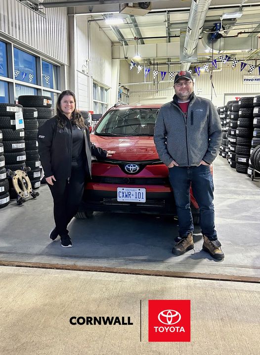 ToyotaCornwall's tweet photo. Rex and Anik McKinnon picking up their 2018 TOYOTA RAV4 LE! Congratulations and thank you.
Mark Hickman
eMail: markota2015@gmail.com
Cornwall Toyota
1875 Brookdale Avenue
Cornwall, Ontario. K6J 5X6 CANADA
(613) 932-1106
https://t.co/Ka5msYuYam
#Toyota Toyota Canada #Cornwall https://t.co/NZxNub345g