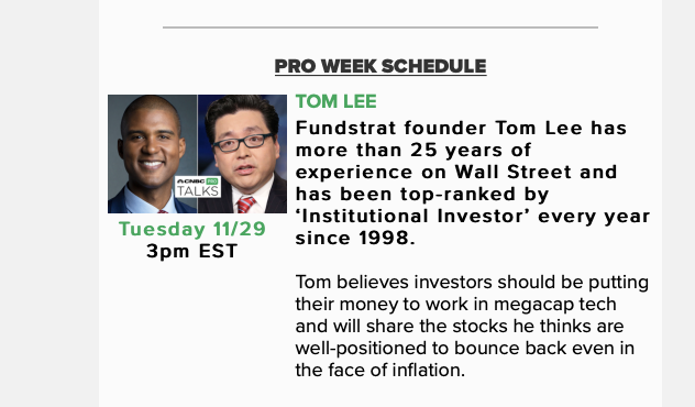 sethjharris's tweet photo. Next up on @cnbc first-ever @CNBCPro Week. @FrankCNBC with @fundstrat #StockMarket https://t.co/HJ2p0GwlZm