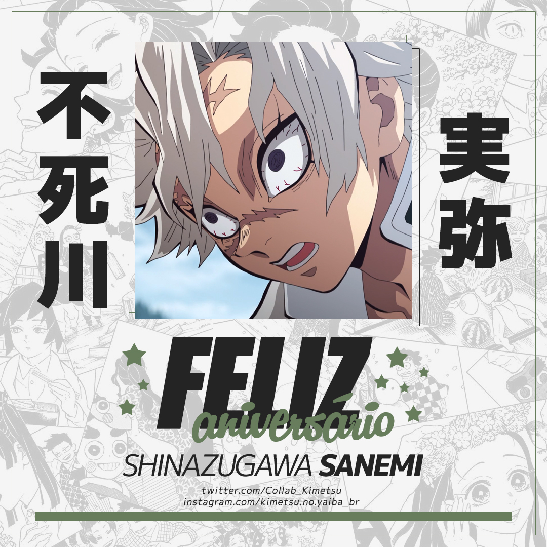 Collab_Kimetsu's tweet photo. 🇧🇷 Feliz aniversário, Shinazugawa Sanemi!
🇺🇸 Happy birthday, Shinazugawa Sanemi!
🇯🇵 不死川実弥さんお誕生日おめでとう！

#鬼滅の刃 #KimetsuNoYaiba #DemonSlayer #ShinazugawaSanemi #不死川実弥 #不死川実弥誕生祭2022   #CollabKimetsu https://t.co/wvJMAdUmcH