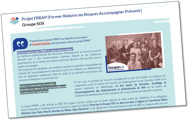 PSolale's tweet photo. Focus sur le projet FRRAP piloté par @GroupeSOS dans la newsletter du mois de novembre sur la plateforme SOLALE :
▶️ https://t.co/m6iW8hnRgK

#rdralcool #transformation #nouvellespratiques
@GSOSsolidarites @GroupeSOS
@dubourg_q @AbdelkaBoumans1 @chantal_mir https://t.co/TS3gv6hMly
