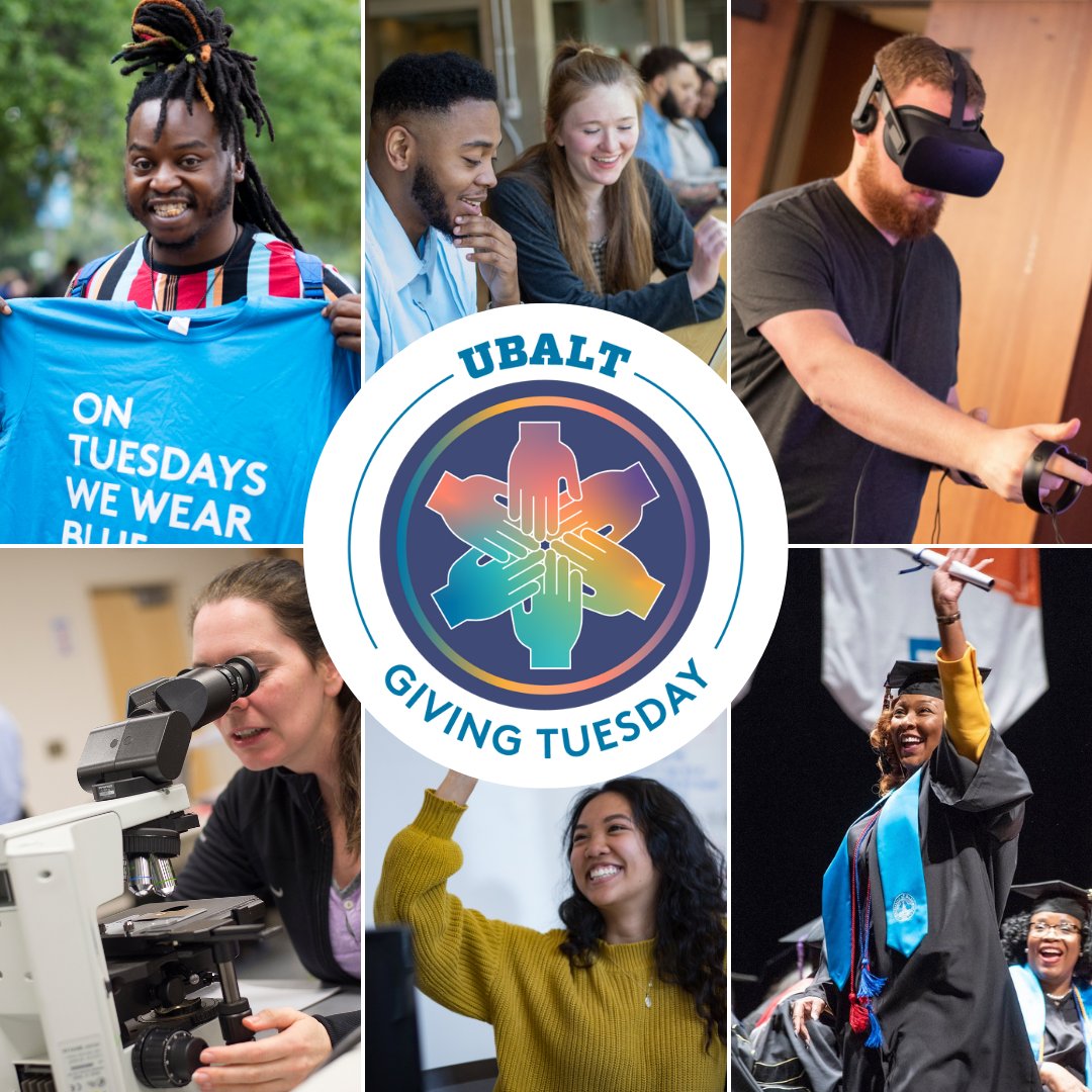 ubaltmain's tweet photo. #GivingTuesday is here! No matter where or how much you give, your support makes a direct impact on UBalt students' lives. Learn more about how you can support students this Giving Tuesday at https://t.co/tOG7Bvwjpy. 💙 https://t.co/PliFz62vE3