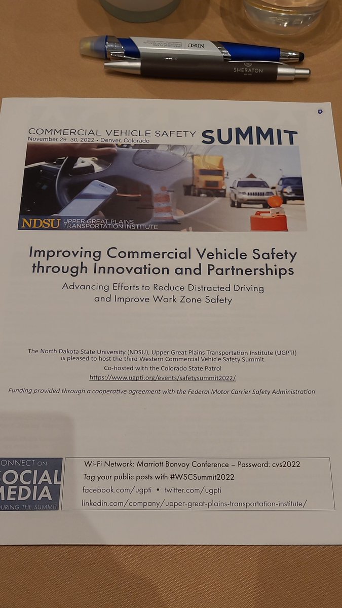 NSP Carrier Enforcment is attending the CMV Safety Summit in Denver this week. Advancing efforts to reduce distracted driving and improving work zone safety is the primary focus.  #WSCSummit2022 #fmcsa #cvsa