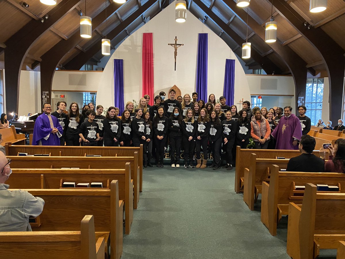 A beautiful A.C.T. cast and crew mass at St. Raphael’s with Fr. Wilson on Sunday. ✝️ Thank you for the beautiful blessing and celebration of community! Assumption Crusader Theatre presents “High School Musical” on Tuesday, Wednesday and Thursday of this week! 📣♥️🦁⭐️