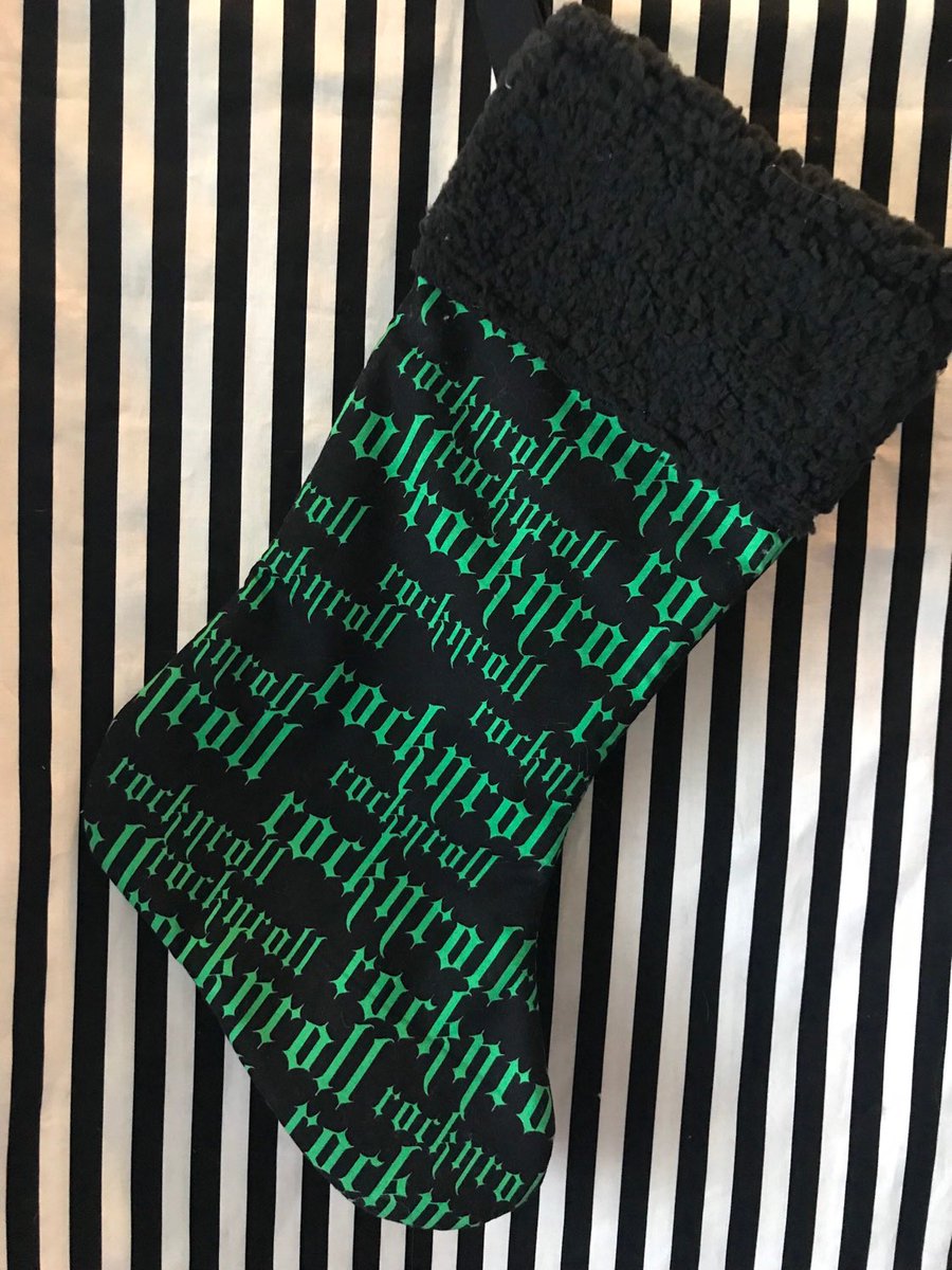 Excited to share the latest addition to my #etsy shop: Rock and roll holiday stocking #holidaystocking #gift etsy.me/3EMpbQ3
One of a kind for that rock and roll person in your life! Free US domestic shipping! Makes perfect holiday home decor or great holiday gift!