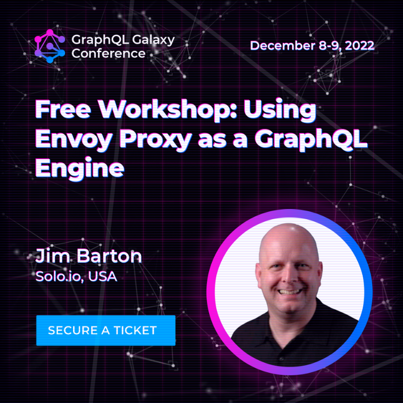 GraphQLGalaxy's tweet photo. Attend the workshop by Jim Barton to learn how to use Gloo Edge to automatically discover services and create a GraphQL schema.
Enjoy all the benefits of #GraphQLGalaxy full ticket: attend this workshop for free!