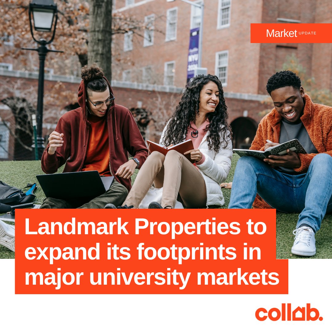 CollabHomeHQ's tweet photo. 🎙️ President of Landmark Properties expressed strong confidence in student housing. “We plan to continue smartly growing our student portfolio through the development of high-quality assets in our (student housing) target markets".

#StudentHousing #investmenttips
#CollabHome https://t.co/86rCT3EhYt