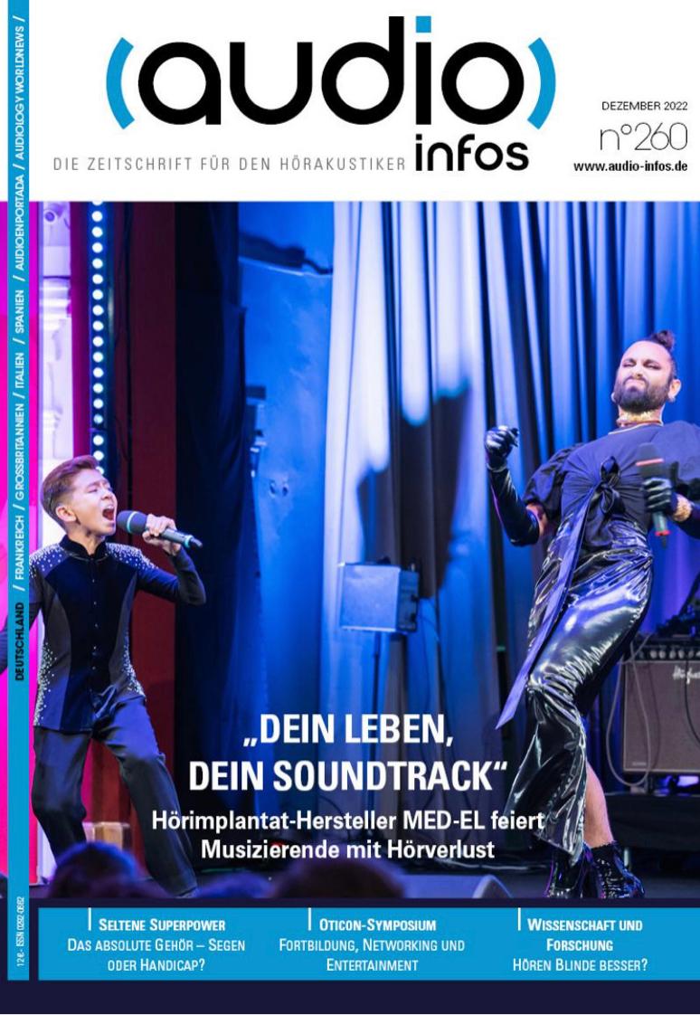 In der Dezember-Ausgabe von #audioinfosde dreht sich vieles um den Zauber der Musik und ein Festival, für das <a href="/medel/">Manuel Medel Pedro</a> musizierende Hörimplantierte in Wien vereinte. #hoergesundheit #guteshoeren #hoerimplantate #musik #hoersysteme #conchitawurst #wien