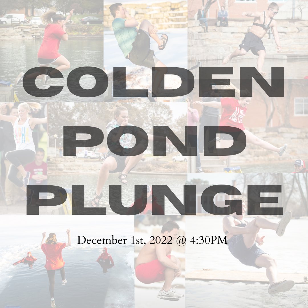 We are just a couple of days away from Colden Pond Plunge and we are so so excited!! Remember to keep fundraising if you were nominated! 😆
<a href="/NWMOSTATE/">Northwest Missouri State University</a>