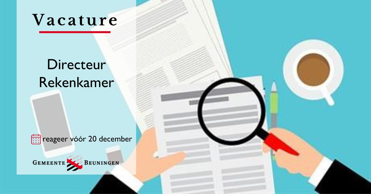 De Rekenkamer vormt een onafhankelijk orgaan van onze gemeenteraad. Als directeur heb je een controlerende functie waarbij je onderzoek doet naar de doelmatigheid, doeltreffendheid en rechtmatigheid van ons gemeentelijk bestuur. Meer weten en solliciteren: bit.ly/3ichKdc