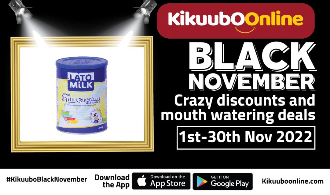 Bossipafrica's tweet photo. Good deals seldom last, so it’s always upon you to grab them while still hot. The #KikuuboBlackNovember discounts and offers on @kikuubo will end tomorrow. This is your last chance to shop on the app and enjoy these jaw dropping offers. #Tap2Shop https://t.co/LJfj3Sc2gj