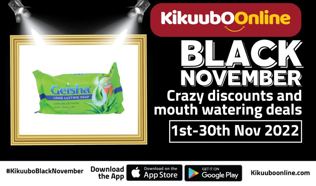 Bossipafrica's tweet photo. Good deals seldom last, so it’s always upon you to grab them while still hot. The #KikuuboBlackNovember discounts and offers on @kikuubo will end tomorrow. This is your last chance to shop on the app and enjoy these jaw dropping offers. #Tap2Shop https://t.co/LJfj3Sc2gj