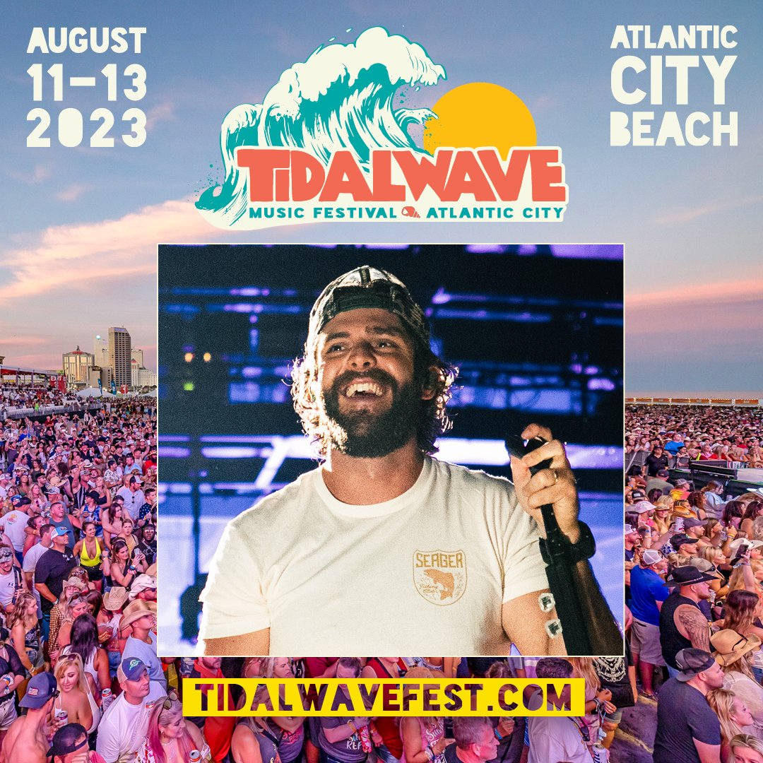 ThomasRhett's tweet photo. So excited to be headlining @TidalWaveFest in 2023 π€ I'll see y'all at Atlantic City Beach in August! Passes go on sale 12/16 at 10am ET: https://t.co/FXdfJxYD3q π #RideTheTide #TidalWaveFest https://t.co/AywJTuZ5SG