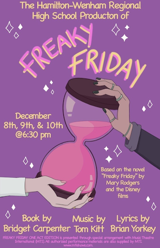 The HWRHS Theatre Department will be performing the new musical Freaky Friday, December 8, 9, and 10 @ 6:30 pm @ the High School. Tickets are available at the door.