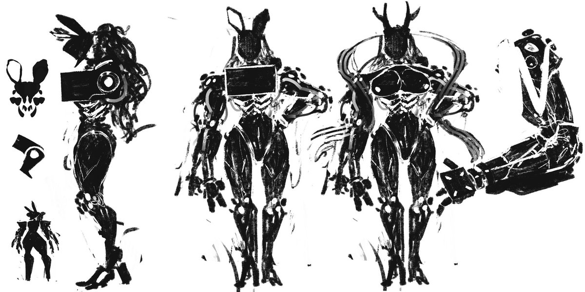 I'm working on a cyborg design for work and I've never felt so much like a beginner lol. And It's feel really good ! 