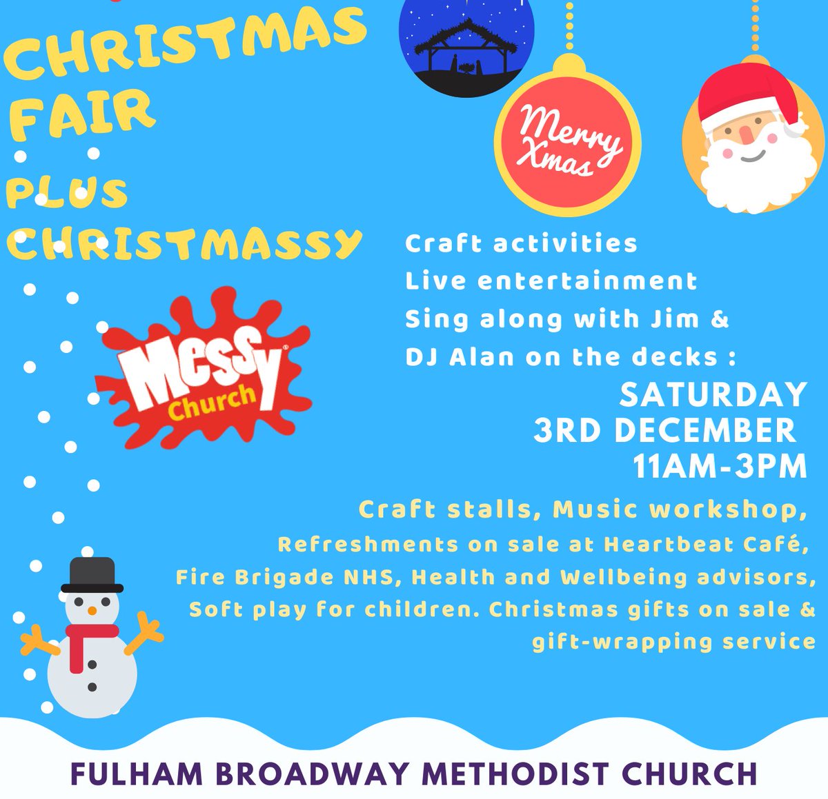 Christmas shopping this Saturday? Forget Oxford Street - come to our indoor crafts market instead. One day only! Free entry &amp; live music + soft play for the kids. See you there.
#craftfairlondon #christmasmarketlondon