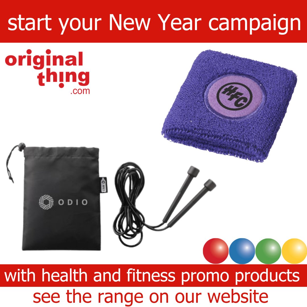 OriginalThing's tweet photo. Started thinking about #promoproducts you might use for your #NewYear campaign? Why not #health and #fitness products?
Whether you need something small like sweatbands or tech like fitness trackers, look no further!
https://t.co/TXT1oqRdBc
#getfit #brandedthings #bespoke https://t.co/XKVbSLA508
