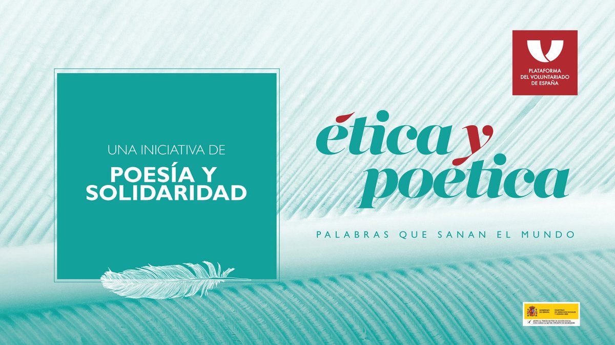 pvoluntariado's tweet photo. #ÉticaYPoética La solidaridad se contagia con la palabra https://t.co/ePBYU6kPvf #solidaridad #poesía #palabra #voluntariado https://t.co/Mp5z3K57EL