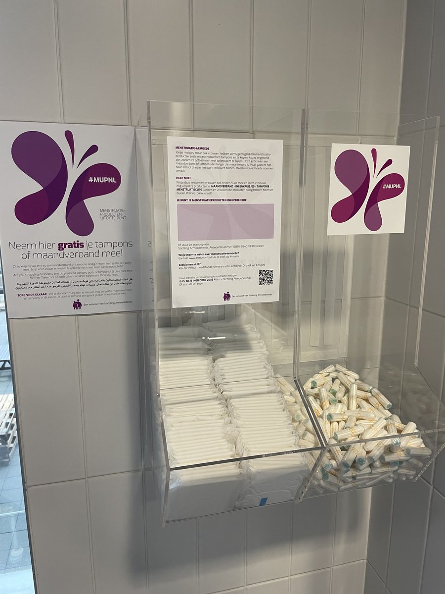 Gratis tampons en maandverband bij Inholland Rotterdam: ‘Je hebt er niet om gevraagd om ongesteld te worden.’ Uit onderzoek blijkt dat 1 op de 10 jonge meiden en vrouwen niet altijd geld heeft voor maandverband en tampons. is.gd/MkaurE #menstruatiearmoede