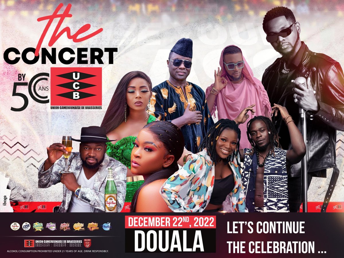237Showbiz's tweet photo. 🟠🟠 UCB
Nigerian sensation @KizzDaniel will be LIVE in Cameroon on December 22, 2022 to join @Ucbonline in celebration of its 50 Years of excellence, quality and uniqueness.
#237Showbiz #UCBat50 #RaiseYourGlass #50Anniversary #TheConcertByUCB https://t.co/5os8ruxWSI