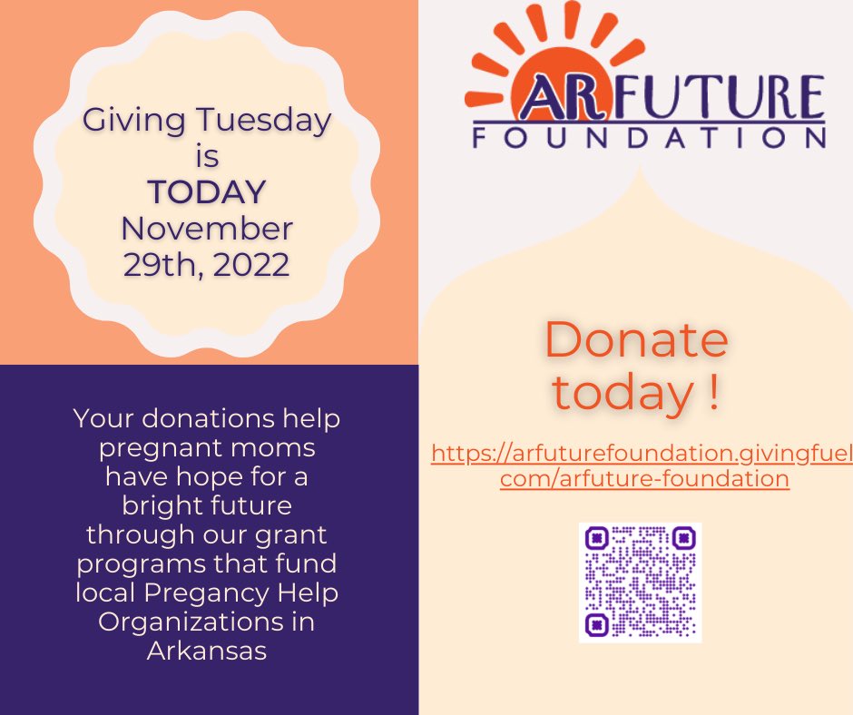 ARFutureFound's tweet photo. Today is Giving Tuesday! Make your giving count! https://t.co/iYPMEvife3