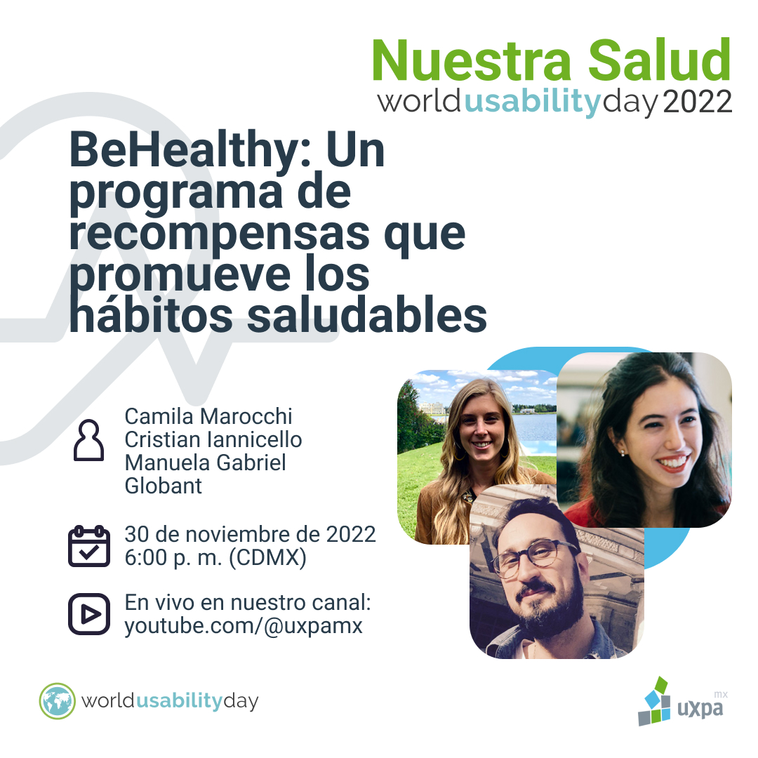Acompáñanos mañana desde las 5 de la tarde en nuestro canal de YouTube en nuestra conferencia del Día Mundial de la Usabilidad 2022 youtube.com/@uxpamx