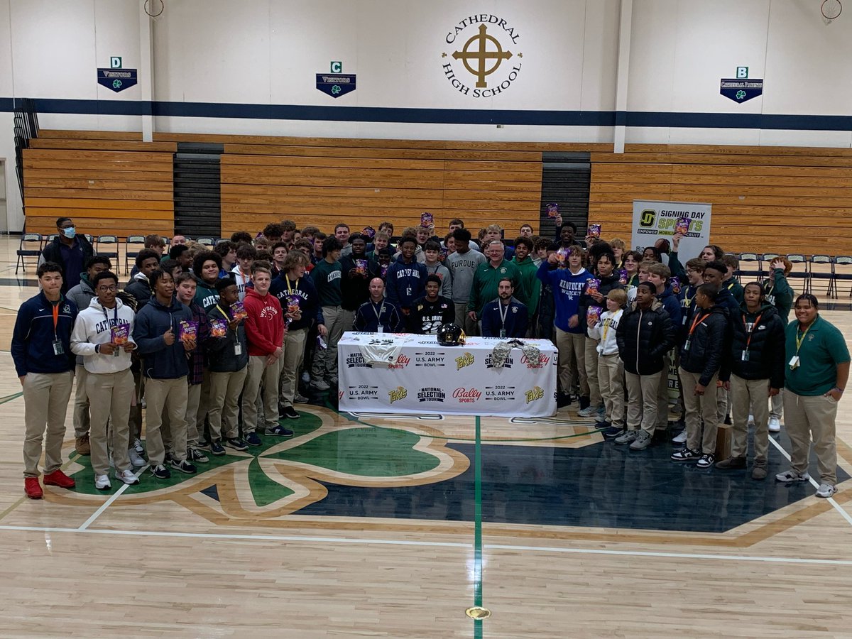 CathedralFBall's tweet photo. We congratulate Kendrick Gilbert  @Kcgilbert23 on being named to the 2022 Army All-American Bowl! ☘️🏈 https://t.co/Huhg2LUBAV