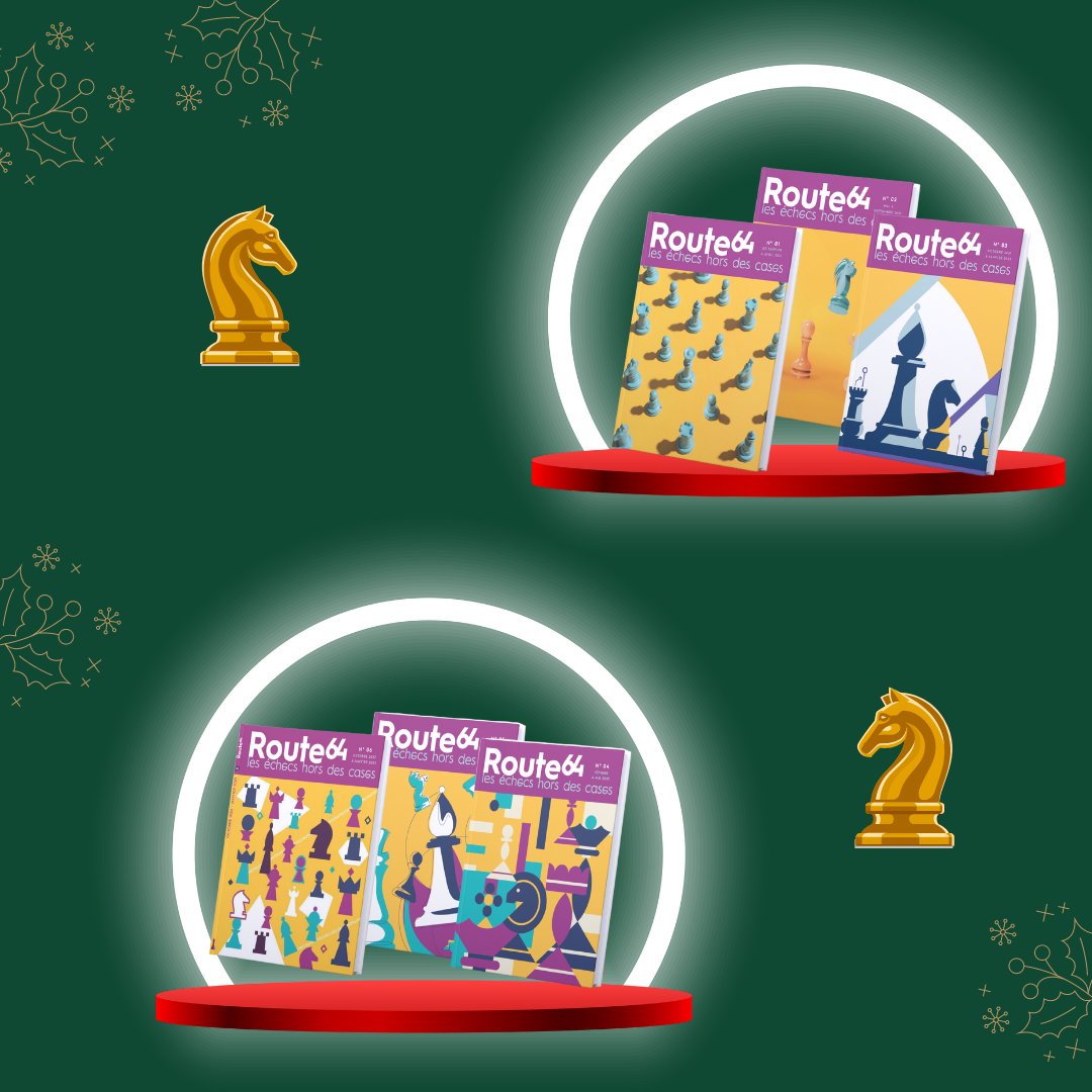Route64lemag's tweet photo. 🎁-25% SUR TOUT LE SITE !
Pour les #fêtes, profitez du code promo “ Joyeuses fêtes “ pour compléter votre collection #route64.
Et en exclusivité, “le Maître Créole Paul Morphy en Europe” !
Rendez vous sur https://t.co/uccsg89U96
#noel #noel2022 #fetes #chess #échecs #echecs https://t.co/vZbMdW6EWZ