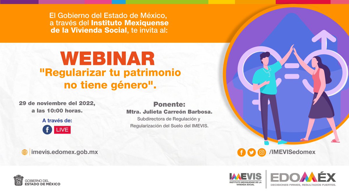 IMEVISedomex's tweet photo. 🔴#EnVivo | Sigue la transmisión del #WebinarIMEVIS "Regularizar tu patrimonio no tiene género" A través de nuestro Facebook Live▶️ https://t.co/gpA59dIHVP https://t.co/ZHi7B341gZ