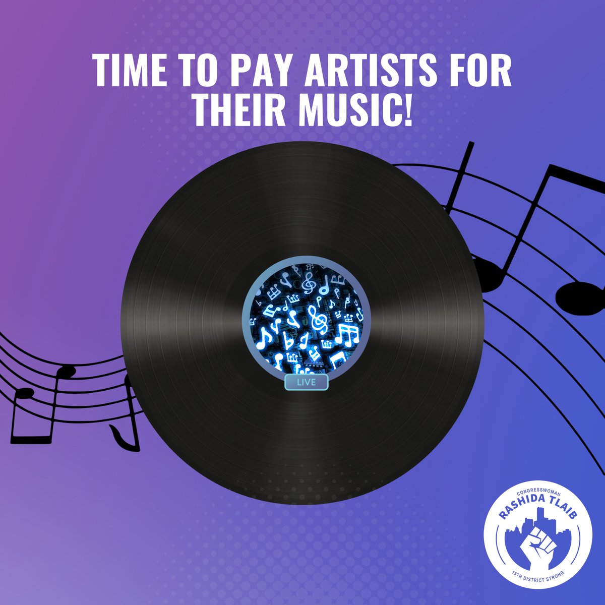 Detroit is one of the music capitals of the world—the birthplace of Motown, techno and so much more. We are home to thousands of musicians who deserve fair compensation for their work. I introduced legislation to make sure streaming services are paying musicians properly.