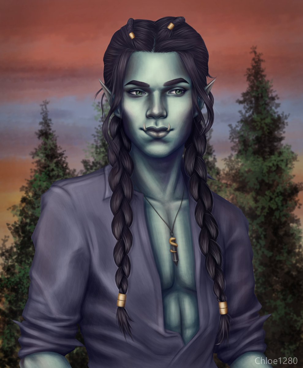 Phew! I think he's finished! I love this bean so much! I'm so glad Kesst finally got a happy ending! 🥰
<a href="/finleyfenn/">Finley Fenn</a> #ArtistOnTwitter #Orcs #digitalart