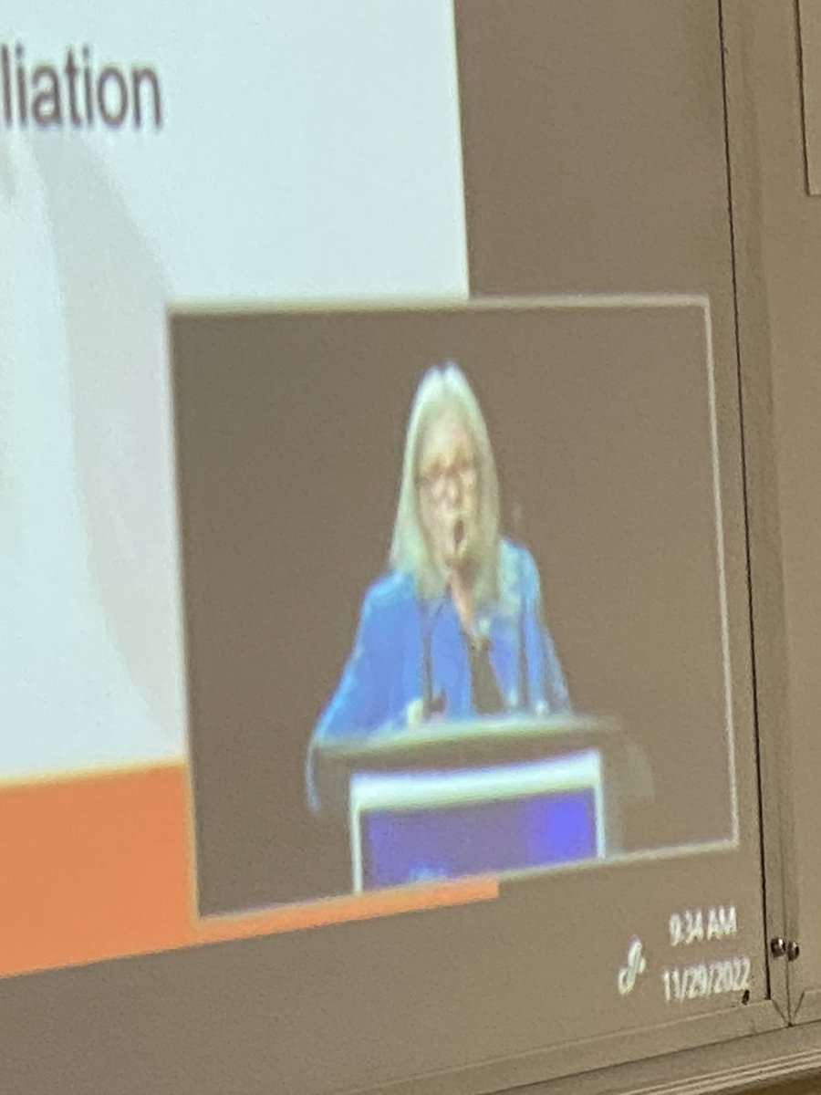 Day 2, the last day ever, of @WicihitowinYXE starts w/ a feeling of melancholy. 

1st speaker this morning, Dr. Marie Wilson, shares quote from a survivor “We expect you to be witnesses for life.” This work is necessary for ALL and it starts now. @RegPublicSchool #wicihitowinyxe