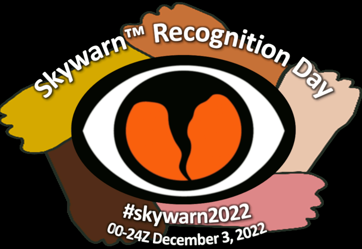 NWSDetroit's tweet photo. Skywarn Recognition Day is December 3rd and actually starts at 7 pm EST Friday evening (starts at 00z Dec. 3 GMT).  Look for more information later from this feed or follow #skywarn2022, #skywarn22, or https://t.co/GJ1dUKy5qt https://t.co/EaZHuR0i7D