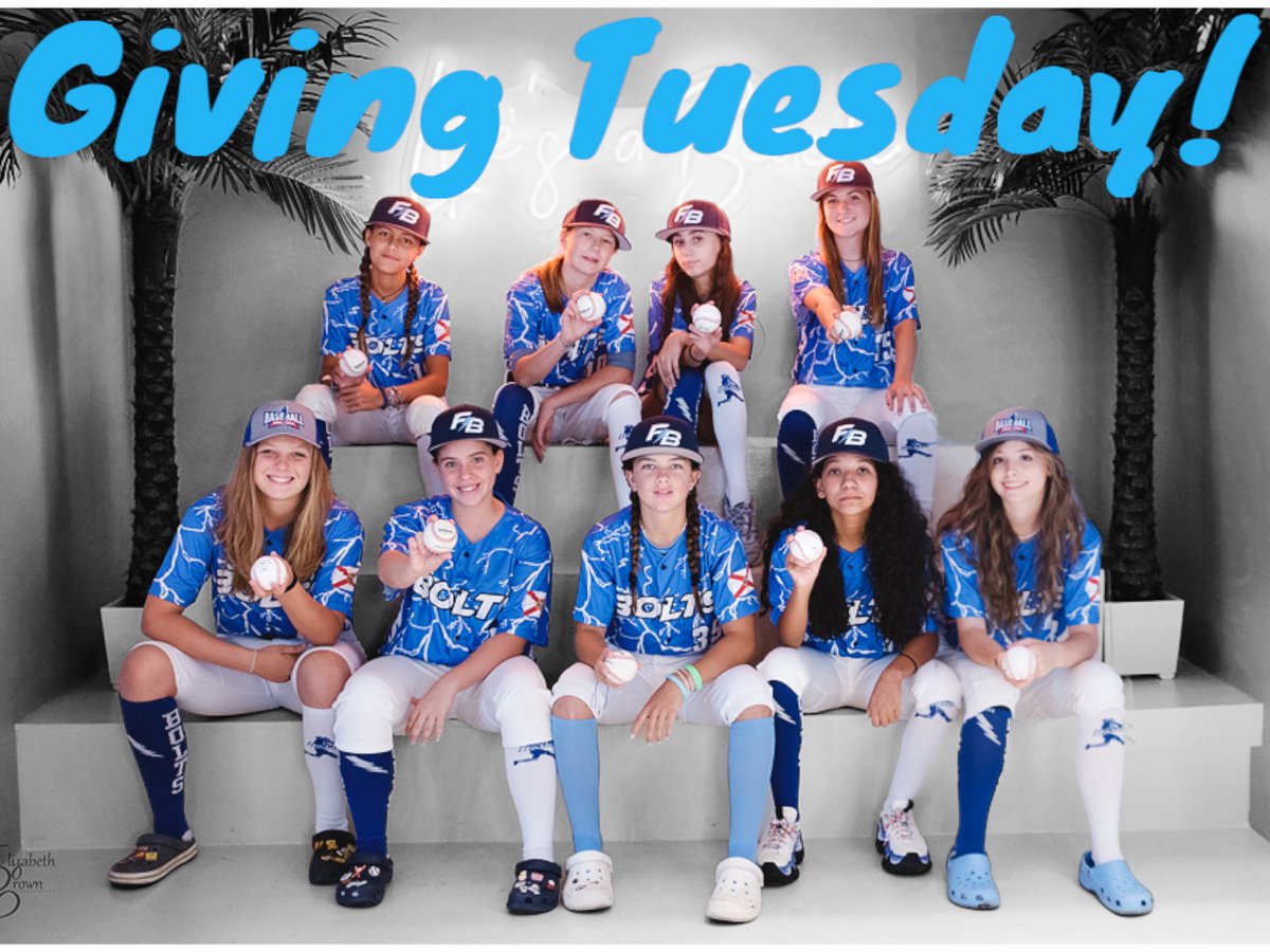 FLBoltsbaseball's tweet photo. Its Giving Tuesday! Please consider donating to the @FLBoltsbaseball teams! Even as little as $10 can help! https://t.co/skKVGHIGwp #givingtuesday #donatetoday #givingtuesday2022 #girlsinbaseball #womeninbaseball #americangirlsbaseball #baseballforall https://t.co/TDazCiyasn