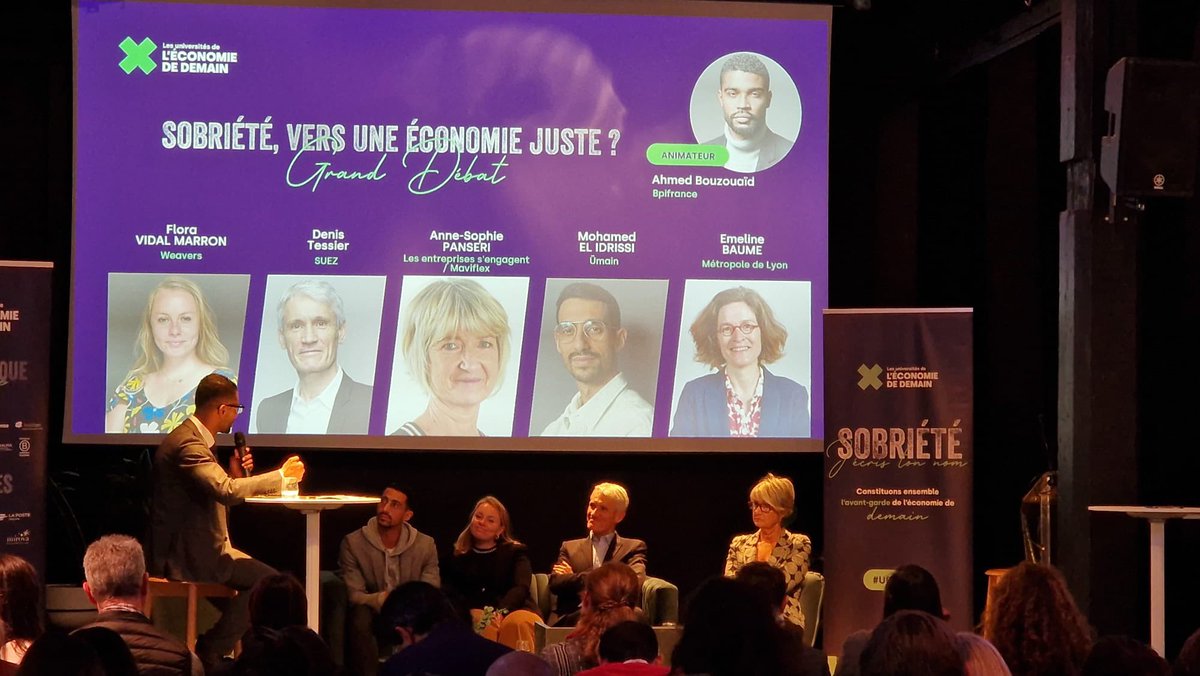 #UED2022 Grand débat Sobriété, vers une économie juste ? <a href="/EmelineBaume/">Emeline Baume</a> <a href="/grandlyon/">Métropole de Lyon</a>
« Accéder à la sobriété passe par une coopération de proximité. »