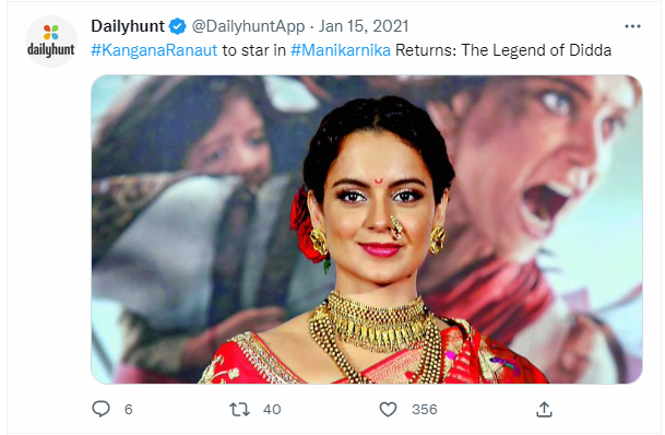 Pallavi92351021's tweet photo. @G2goswamy @madanrao6 @ManikarnikaFP @shivani37790608 #Tejas #Emergency #sita #notibinodini #didda #aprajithaayodha #Chandramukhi2
Are these all not proofs ?  r these news pages fabricated &amp; false? and these are the proofs n facts which 🤡can't digest n lives in there own world thinking she is not having any work #KanganaRanaut https://t.co/YlPLPvICmL