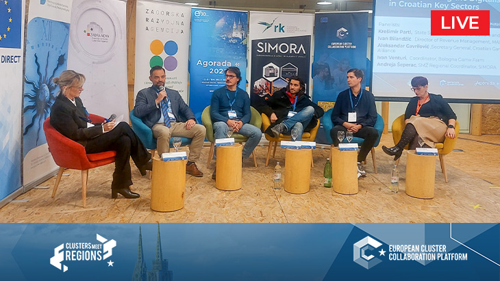 ⏳It's time for the last panel of the day at our #ClustersMeetRegions event in Croatia. 

The discussion focuses on💻digitalisation in Croatian key sectors: tourism, CCI and gaming. 

🔴Watch the livestream youtube.com/watch?v=kHYMXG…

🗣<a href="/min_kulture_hr/">Ministarstvo kulture i medija</a>  <a href="/cgda_eu/">cgda.eu</a>  <a href="/SIMORA_Croatia/">Regional Development Agency SIMORA</a>