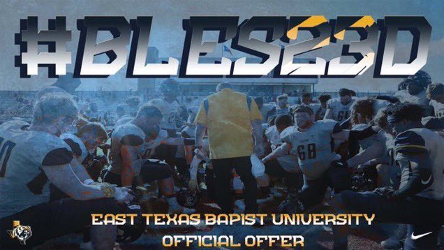 after a conversation with <a href="/_jordanwesley/">coach strong</a> i'm blessed to receive an offer from east texas baptist university!