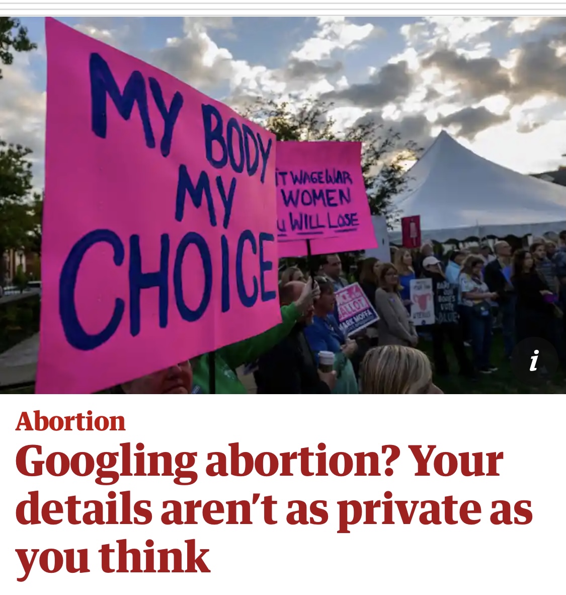 STOPSpyingNY's tweet photo. “Despite the promises of well-intentioned technologists ... sensitive information connected to abortion is being collected and retained by the advertising giant.”

- STOP's Jackie Singh in @guardian https://t.co/1y8mAwUlpR https://t.co/cZCg0skInT
