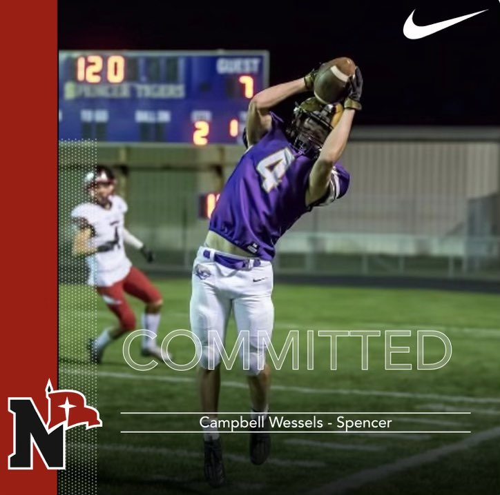 Excited and Blessed to announce my commitment to <a href="/nwc_fb/">Northwestern College Football</a>!  Thank you <a href="/coachmmmcc/">Matt McCarty</a> for the opportunity! Go Raiders!🔴⚪️⚫️