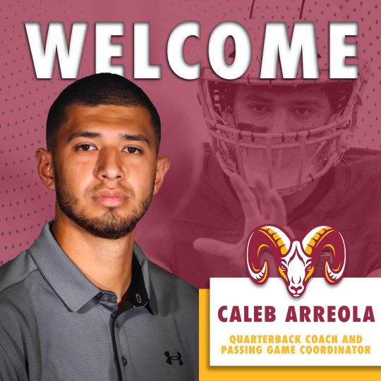 We are very excited to announce Coach Caleb Arreola to the @VVCfootball coaching staff as Passing Game Coordinator and QB Coach‼️ Coach Arreola has played QB in Juco & 4-Year at a very high level. He is excited to bring his experience to VVC. Follow coach at @CoachC_Arreola